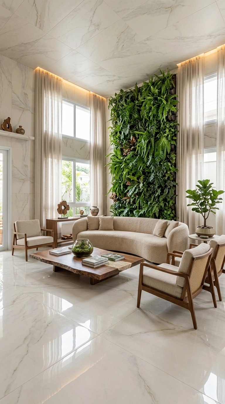 Interior design in Biophilic style — Living Room by GenRoom AI