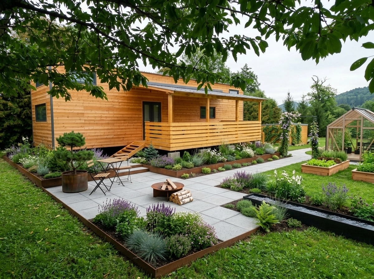 Landscape design in Scandinavian Garden style — Yard by GenRoom AI