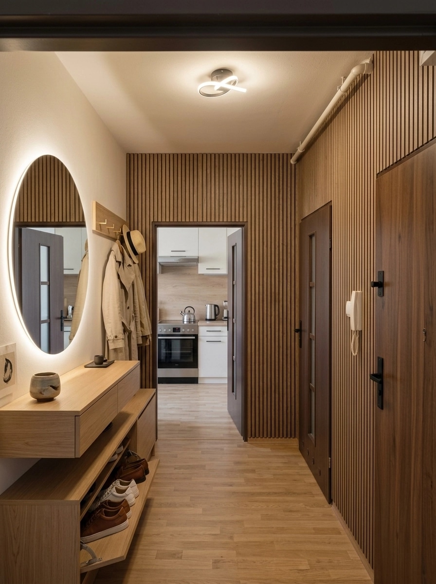 Japandi Hallway design — interior photo by GenRoom AI