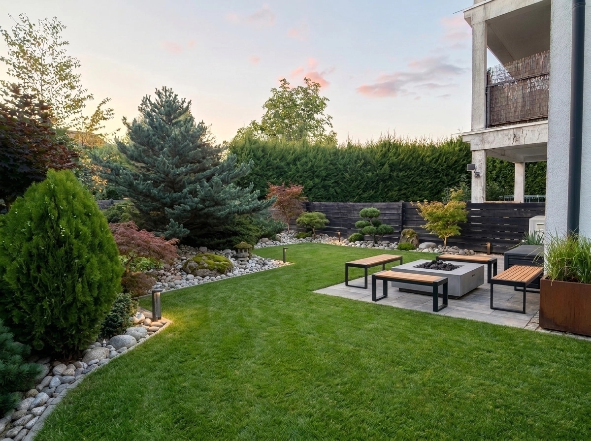 Landscape design in Minimalist Yard style — Yard by GenRoom AI