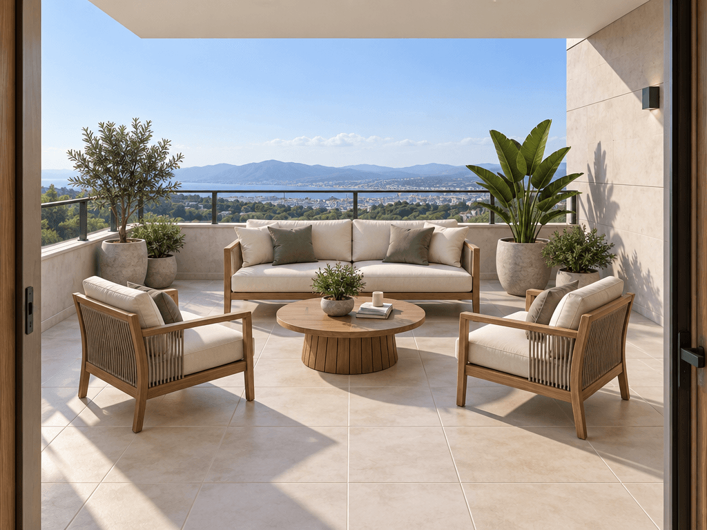 Interior design in Contemporary style — terrace by GenRoom AI