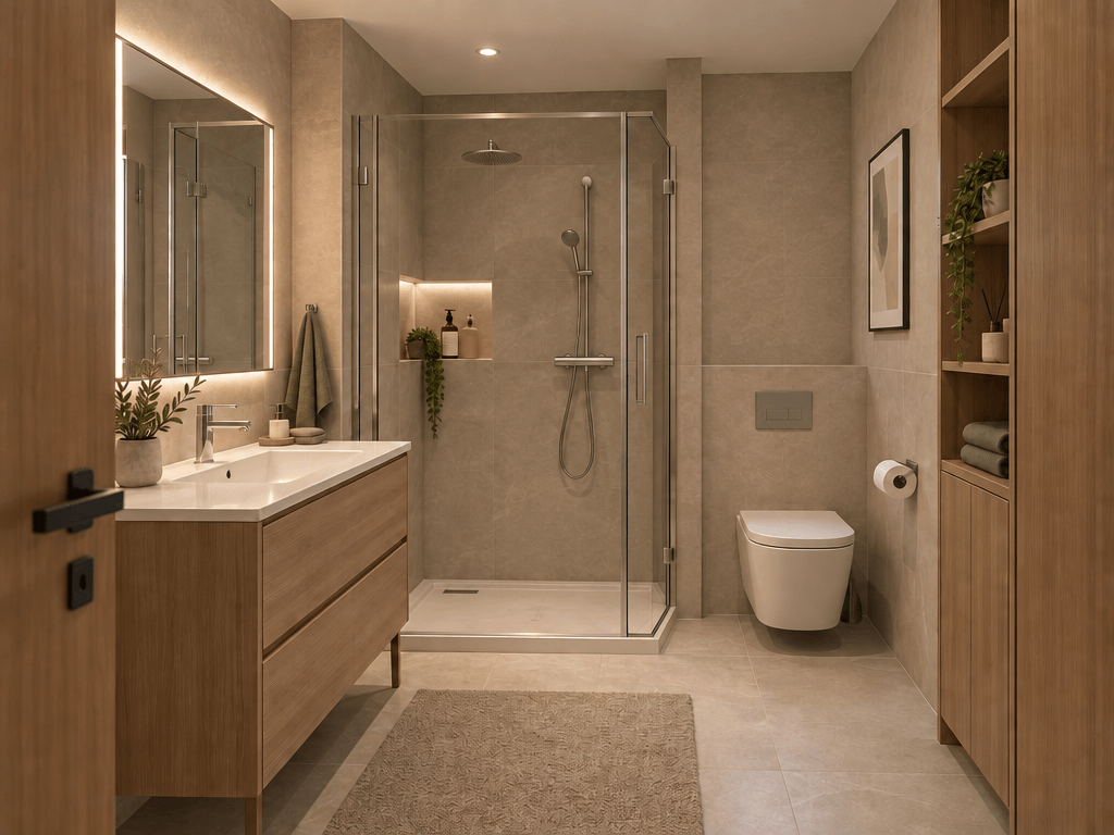 Bathroom interior in Contemporary style — photo by GenRoom AI