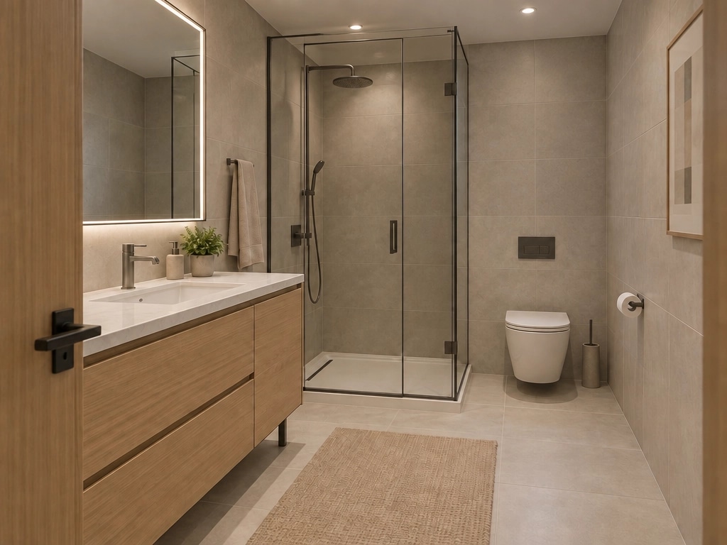 Interior design in Contemporary style — Bathroom by GenRoom AI