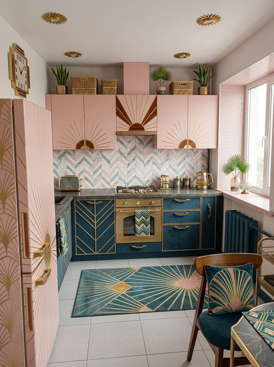 Art Deco Kitchen design — interior photo by GenRoom AI