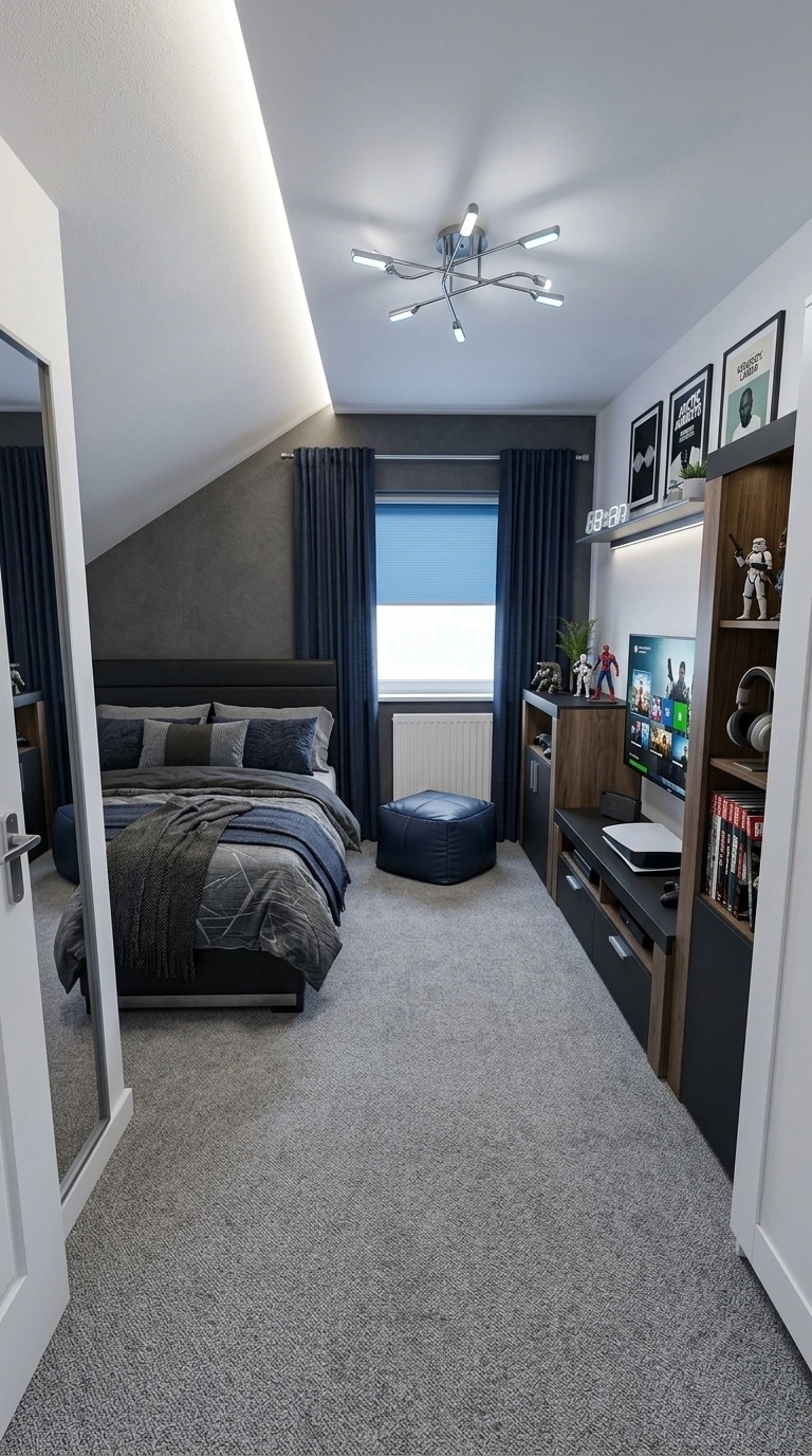 Contemporary Bedroom design — interior photo by GenRoom AI