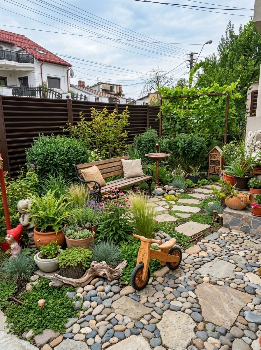 Landscape design in Eco Natural Garden style — Yard by GenRoom AI