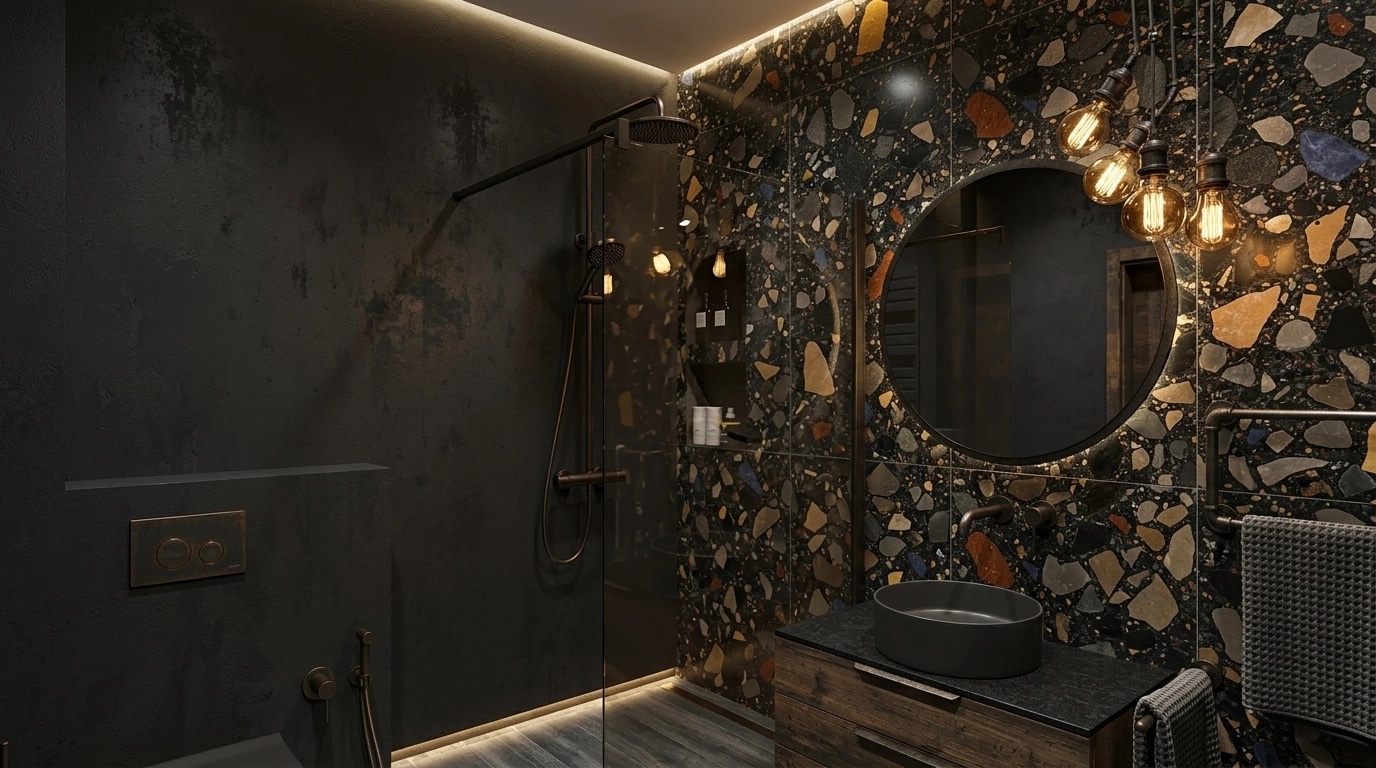 Diseño de interiores en estilo Loft / Industrial — Bano por GenRoom AI
