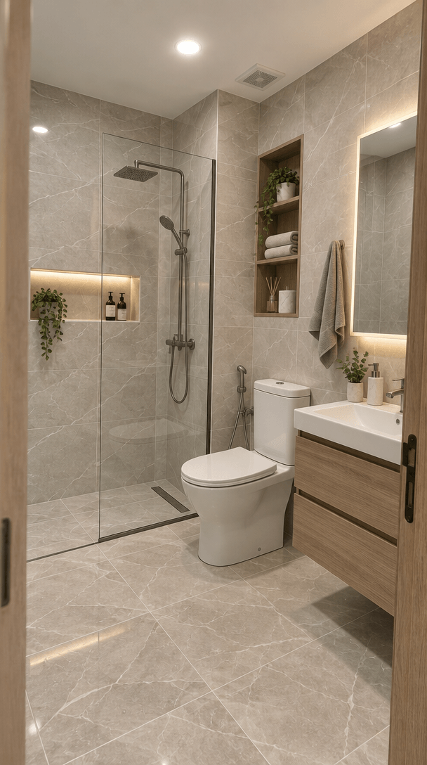 Bathroom interior in no_style style — photo by GenRoom AI