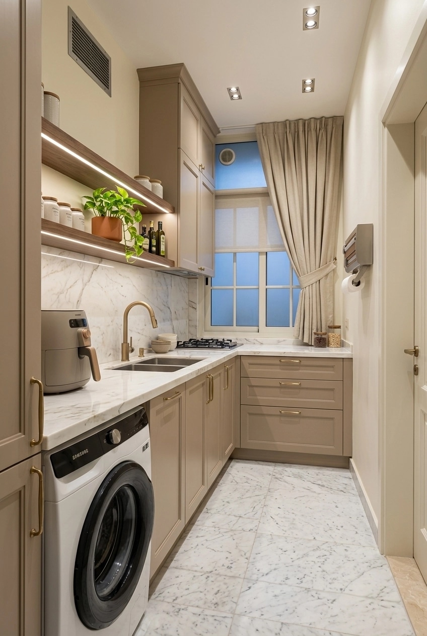 Transitional Kitchen design — interior photo by GenRoom AI