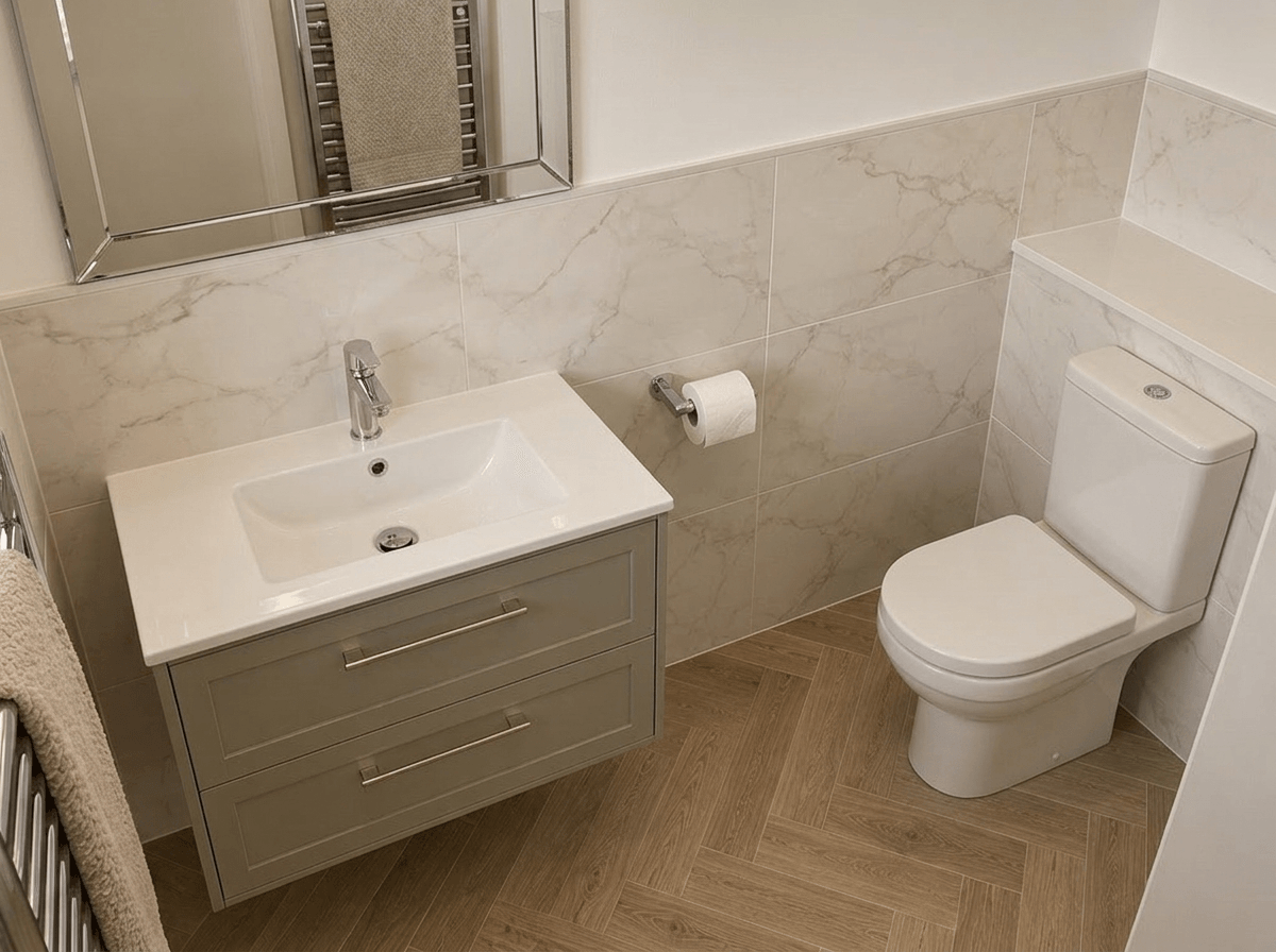 Bathroom interior in no_style style — photo by GenRoom AI