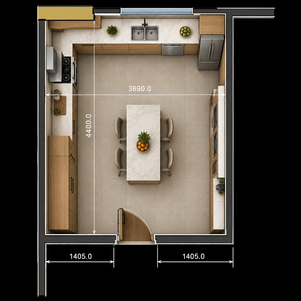 Contemporary Kitchen design — interior photo by GenRoom AI
