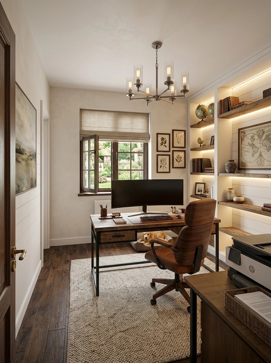 Interior design in Modern Farmhouse style — Office by GenRoom AI