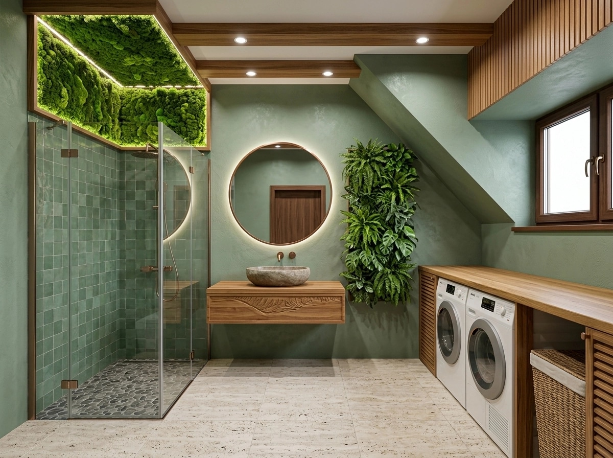 Biophilic Bathroom design — interior photo by GenRoom AI