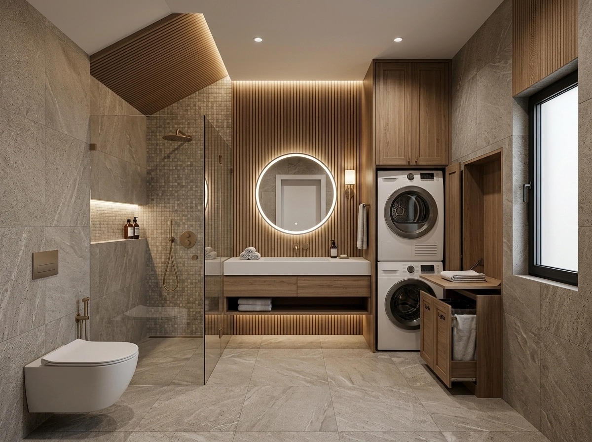 Bathroom interior in Contemporary style — photo by GenRoom AI
