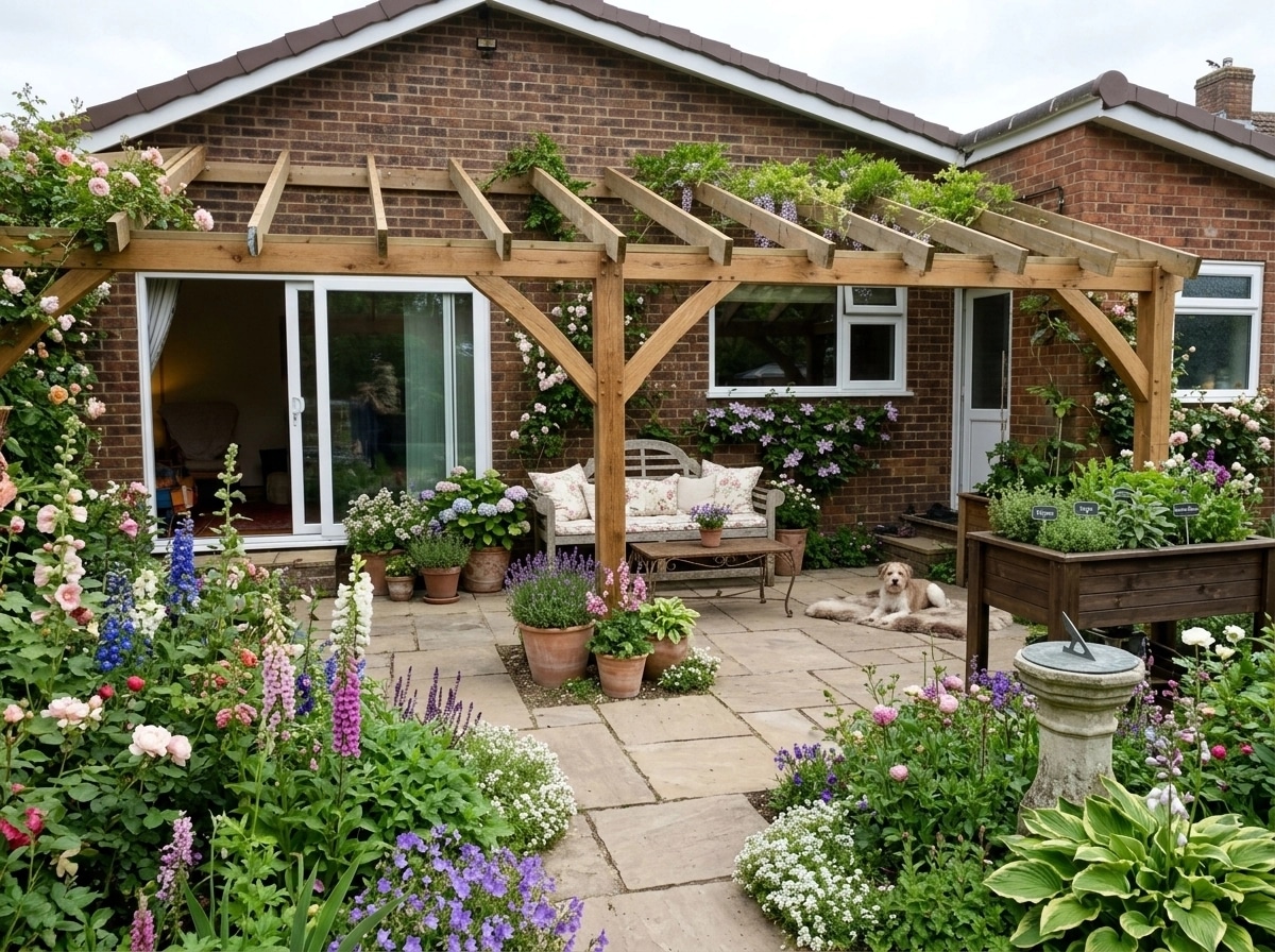 Landscape design in English Cottage Garden style — Yard by GenRoom AI