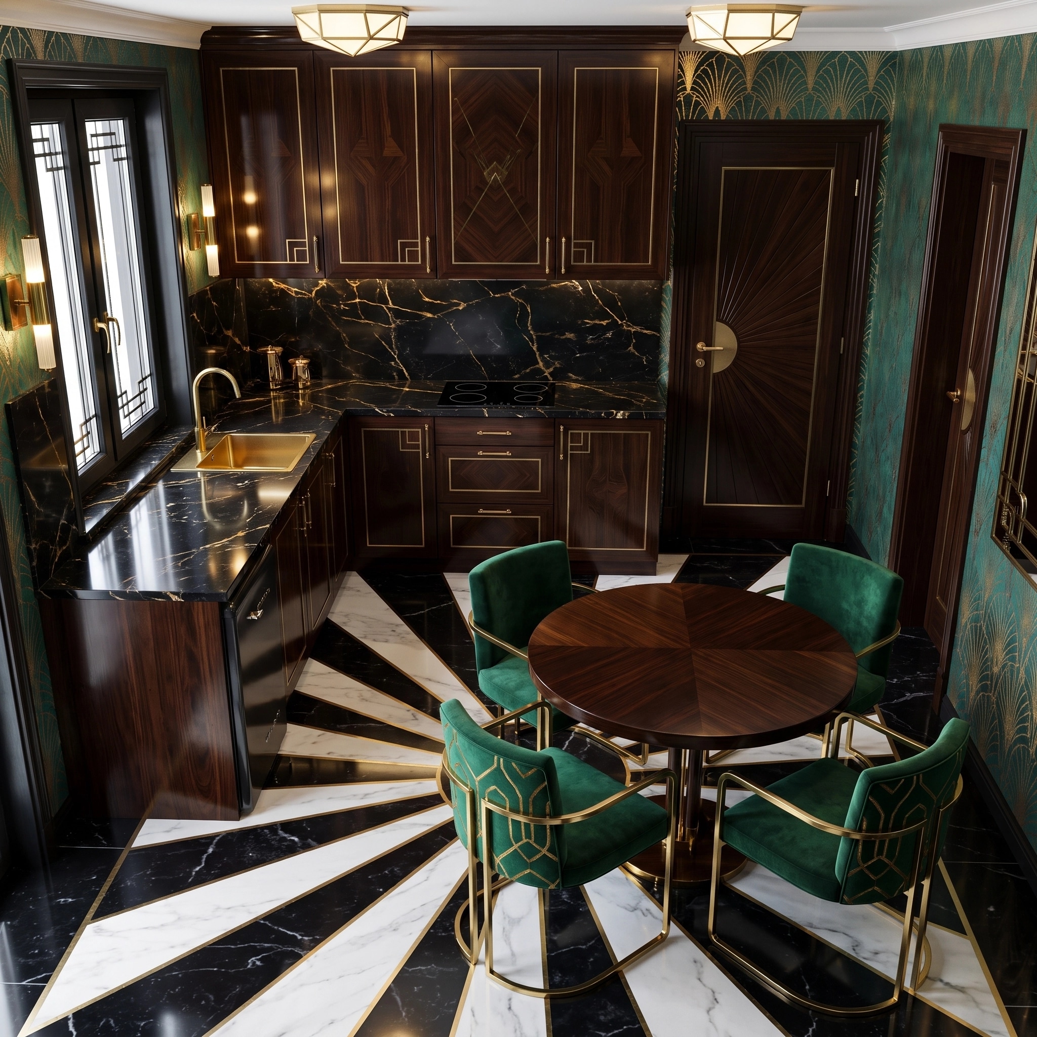 Design de interiores em estilo Art Deco — Sala de Estar por GenRoom AI