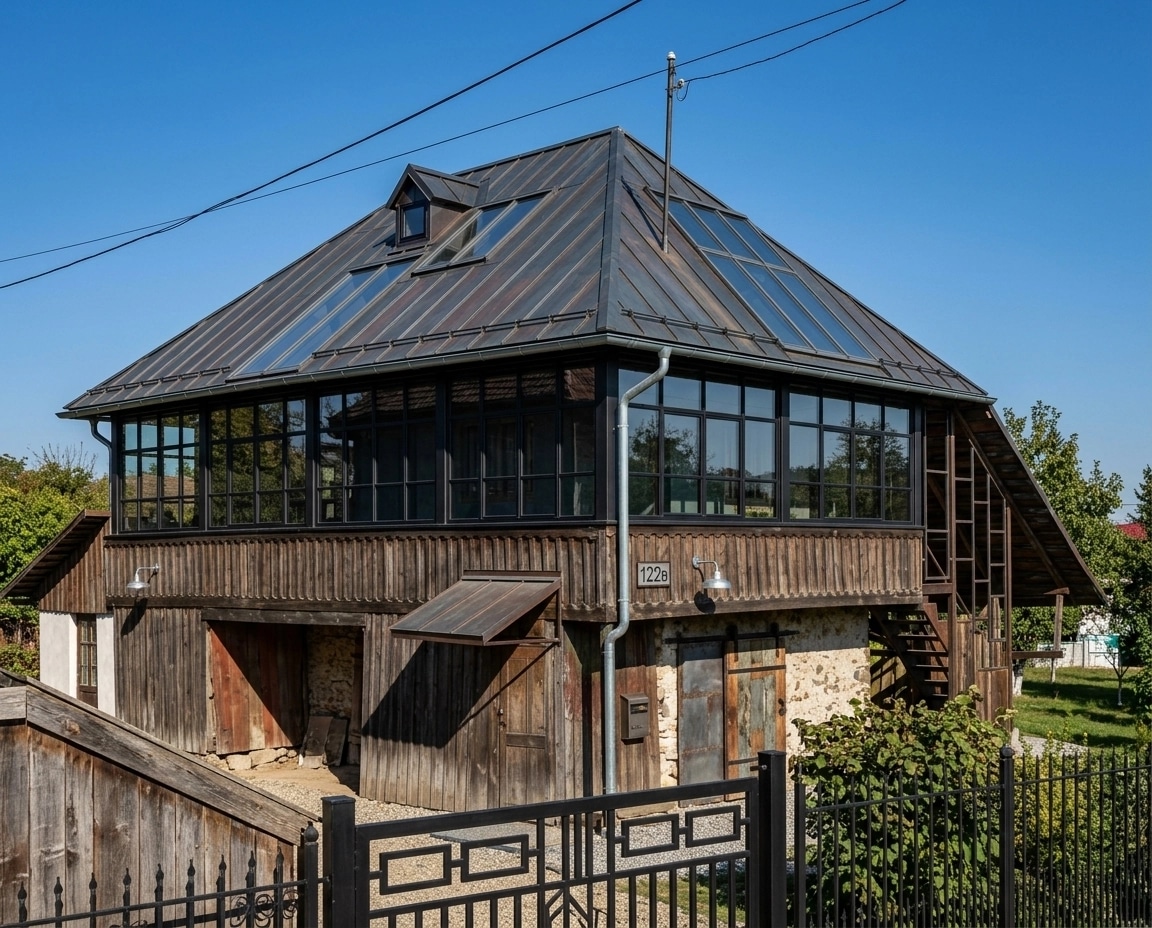 Facade design in Loft Facade style — photo by GenRoom AI
