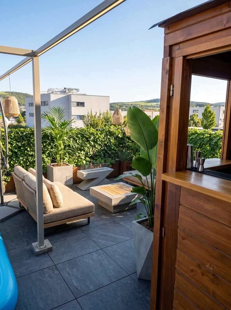 Interior design in Contemporary style — terrace by GenRoom AI