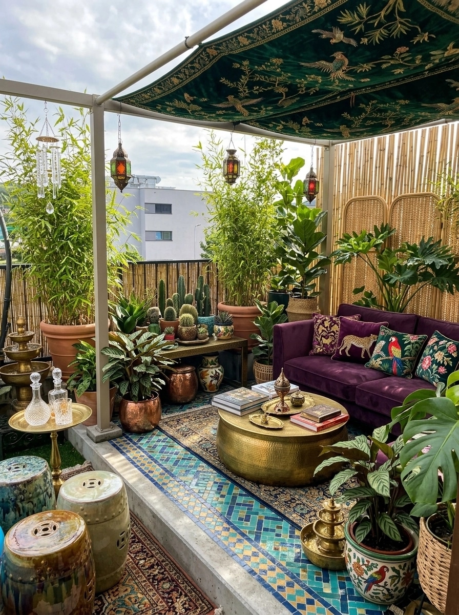 Design de interiores em estilo Maximalist — terrace por GenRoom AI