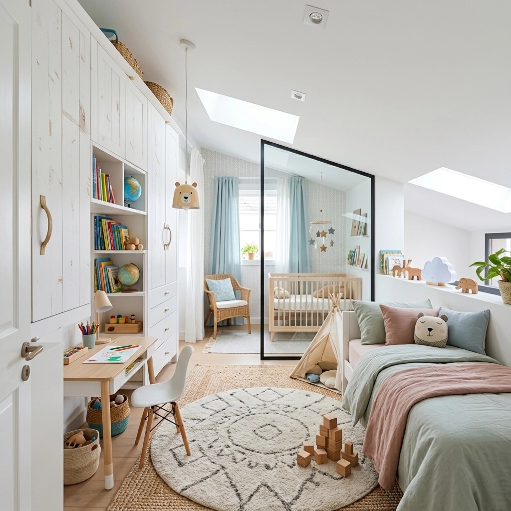 Scandinavian Habitación Infantil design — interior photo by GenRoom AI