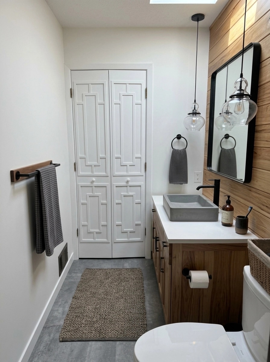 Interior design in Loft / Industrial style — Bathroom by GenRoom AI