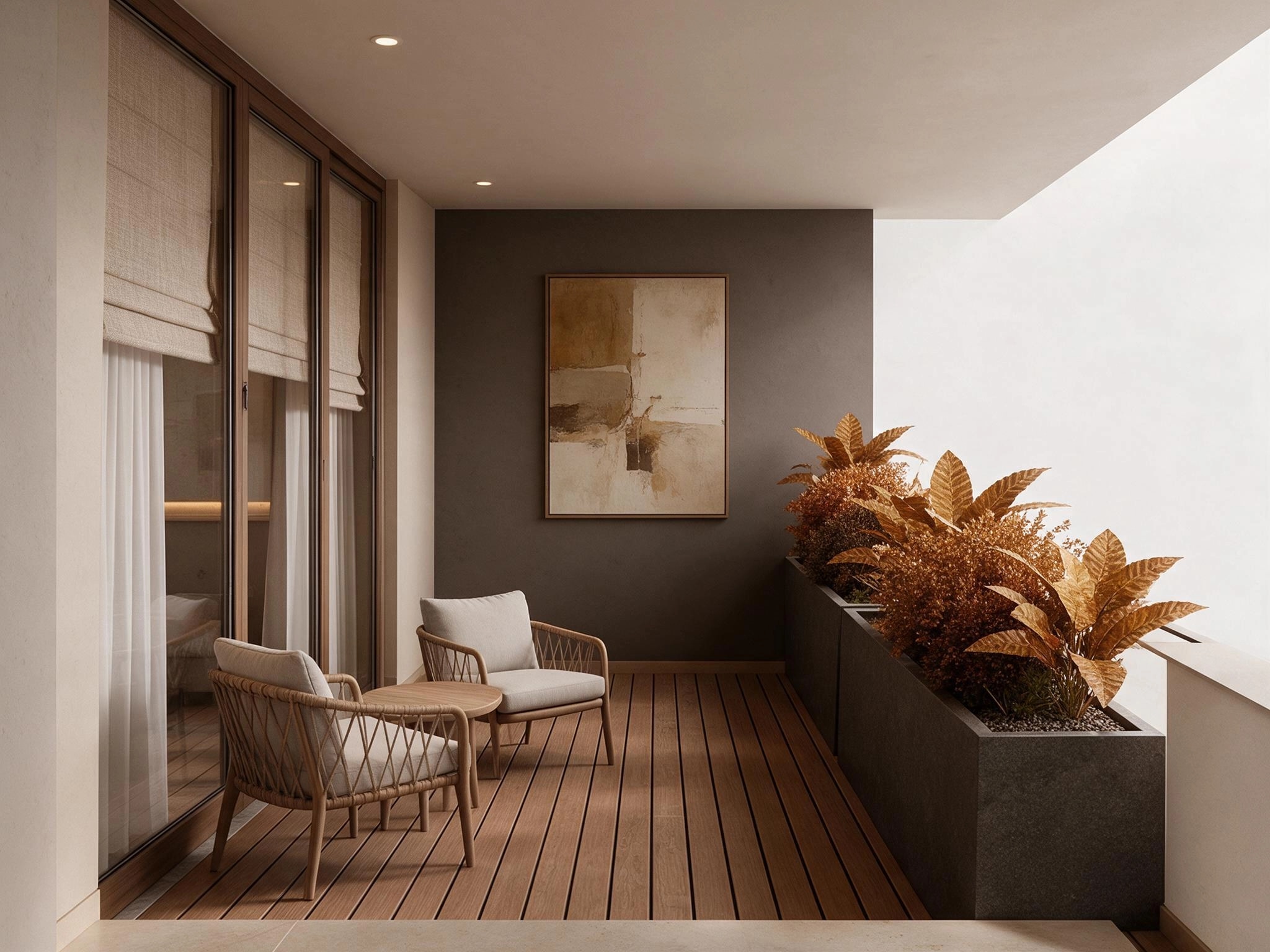 Interior design in Contemporary style — balcony by GenRoom AI
