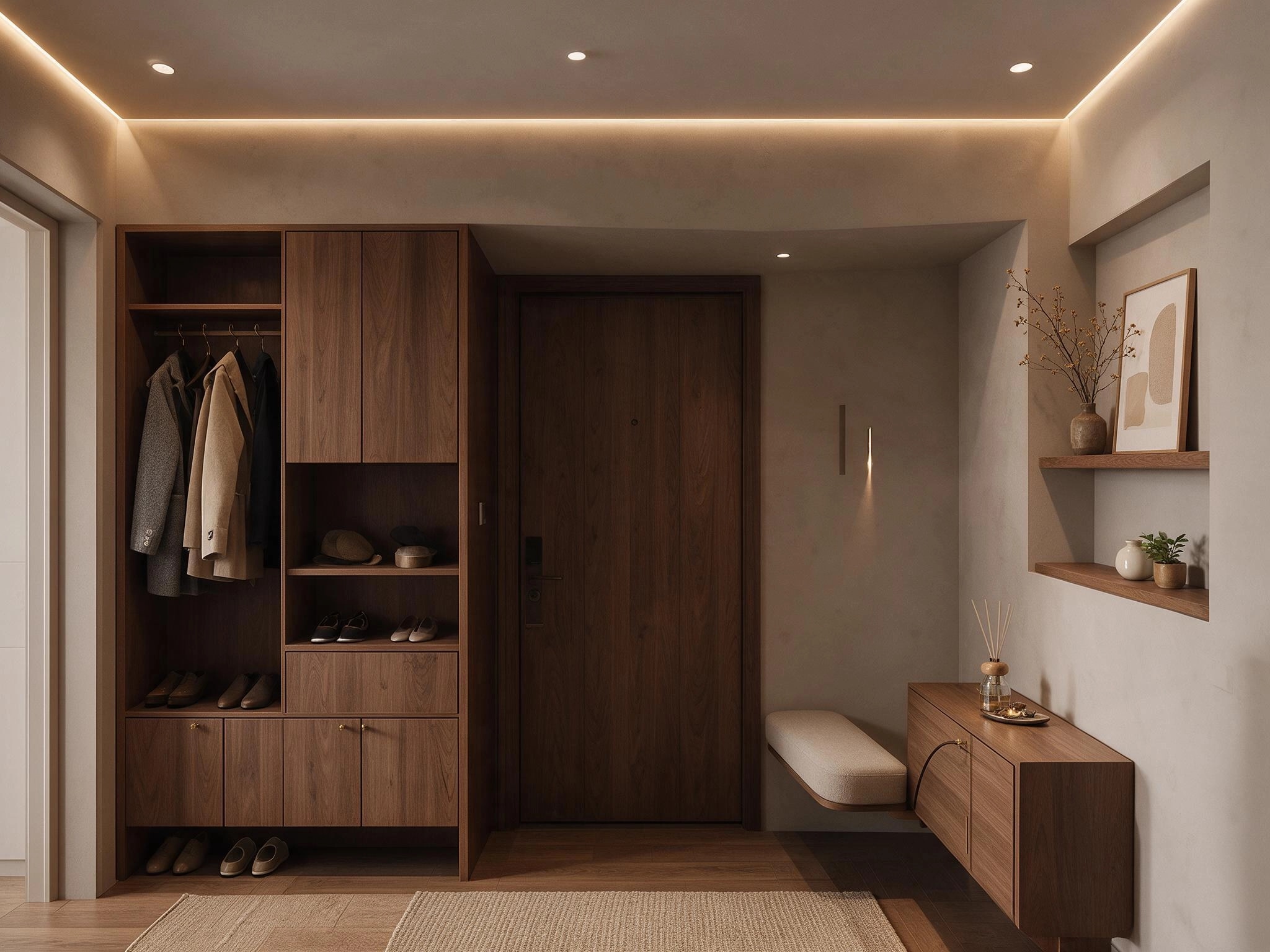 Hallway interior in Contemporary style — photo by GenRoom AI