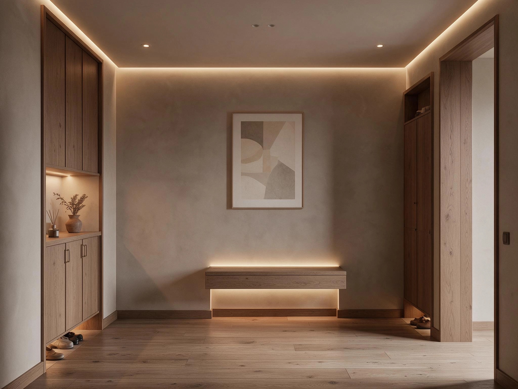 Hallway interior in Contemporary style — photo by GenRoom AI