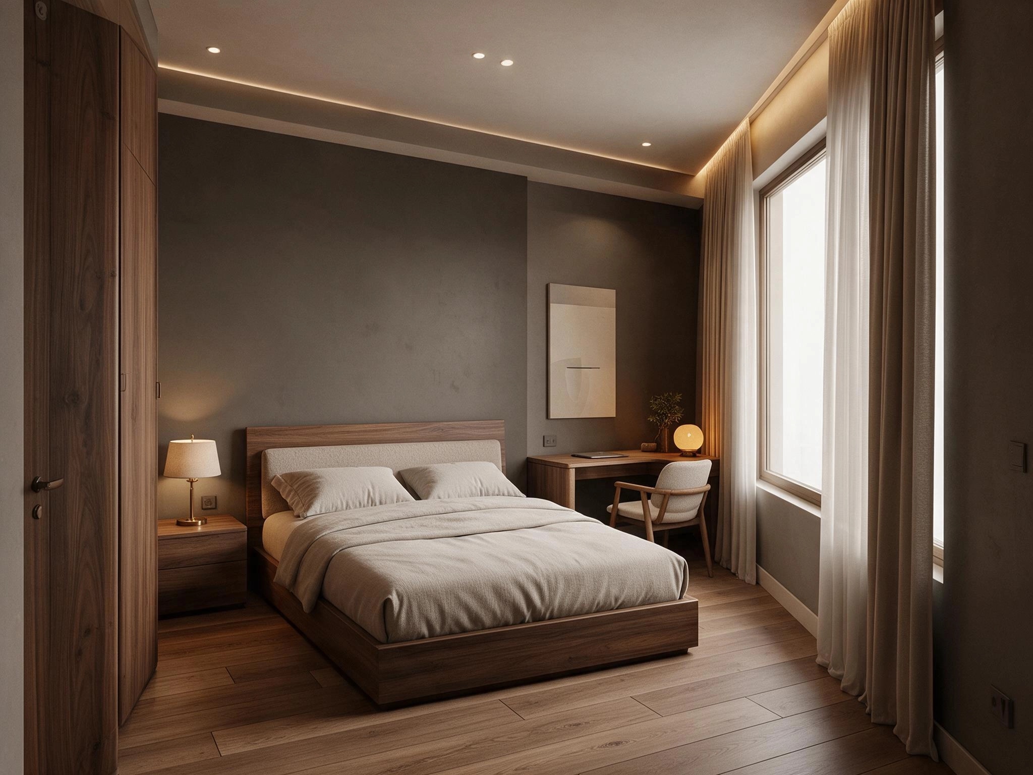 Contemporary Bedroom design — interior photo by GenRoom AI