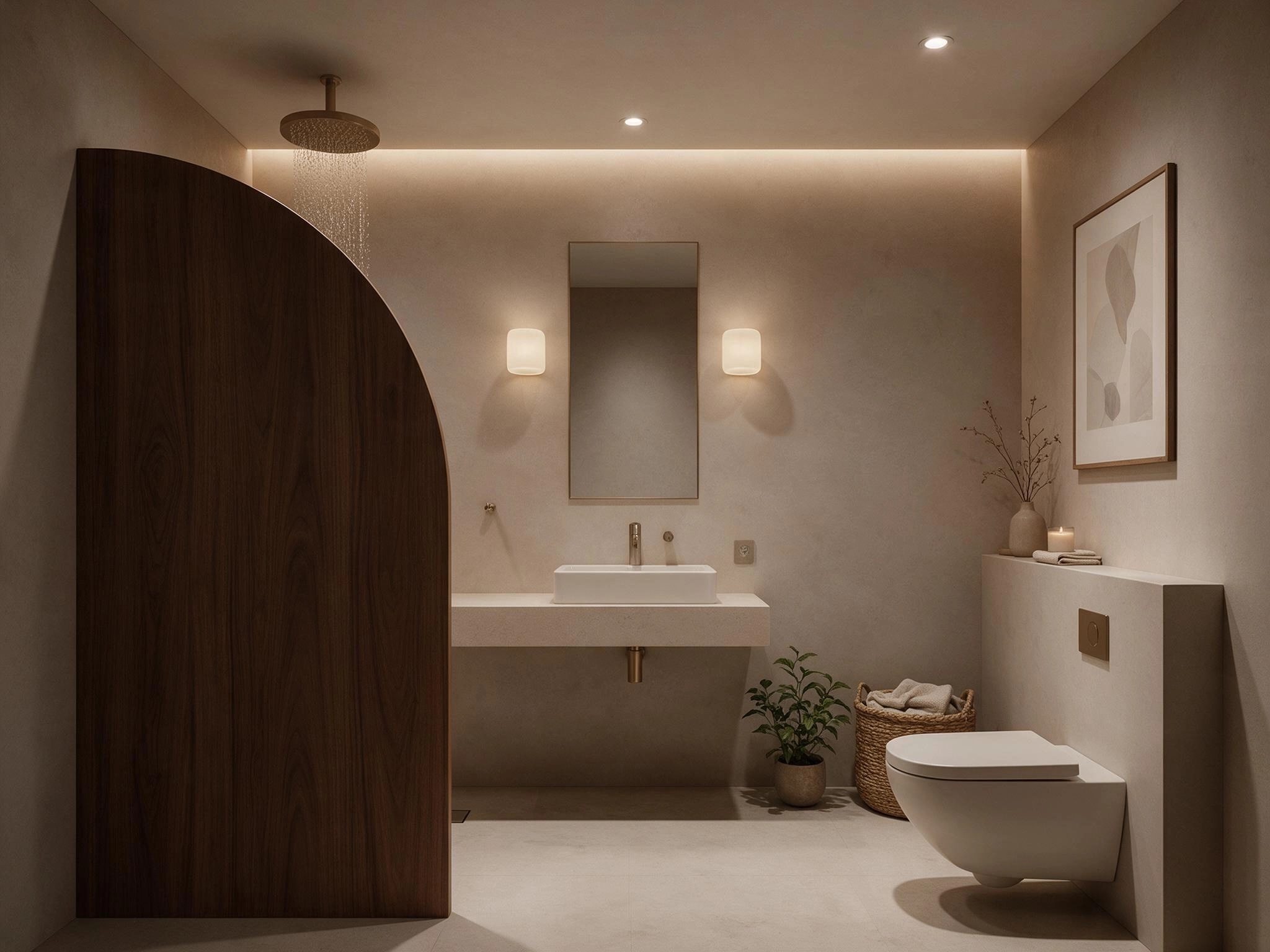 Contemporary Bathroom design — interior photo by GenRoom AI