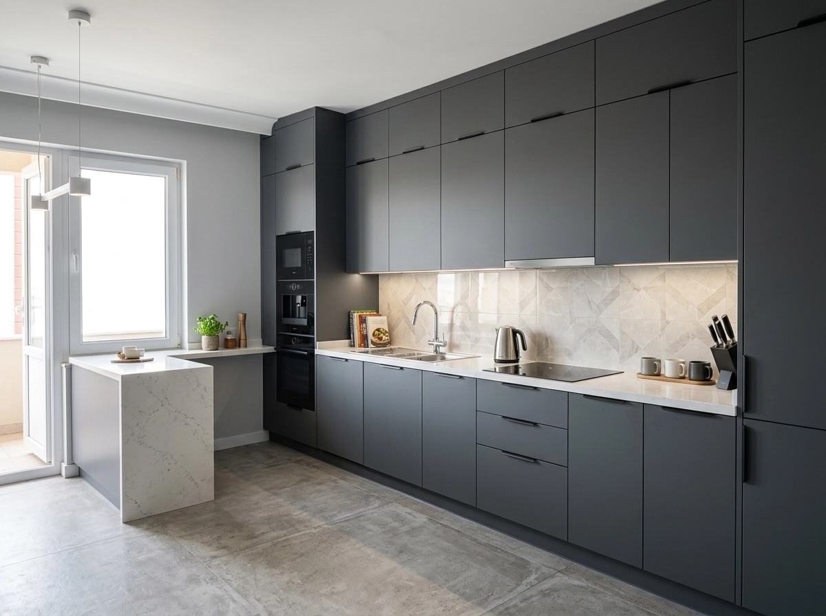 Kitchen interior in Contemporary style — photo by GenRoom AI