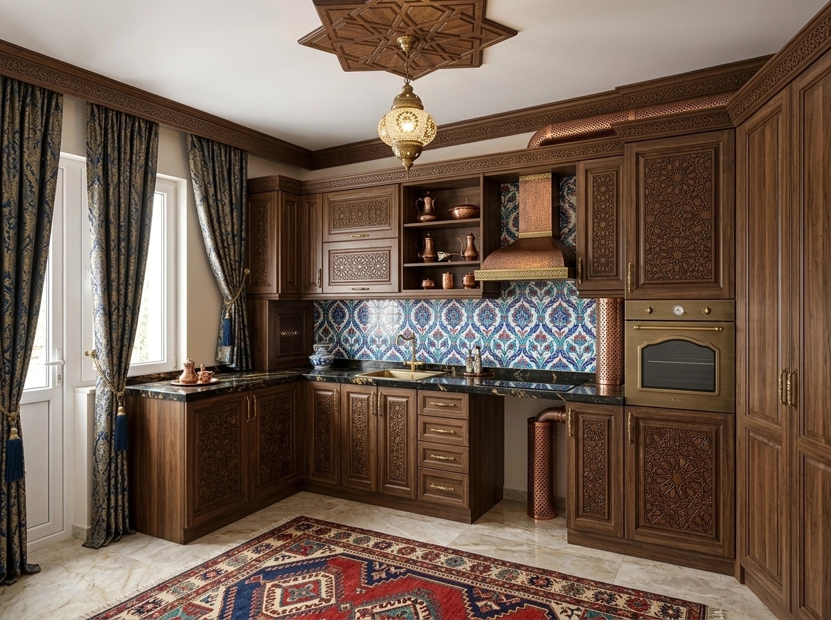 Design d'interni in stile Ottoman — Cucina di GenRoom AI