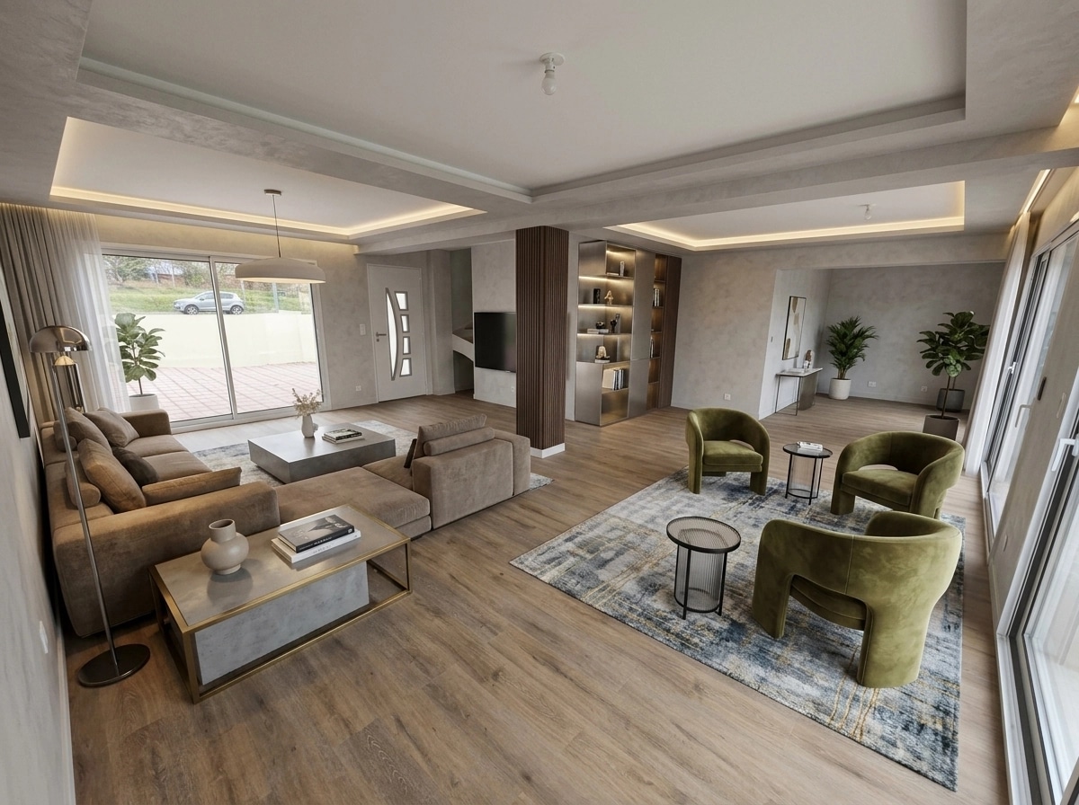 Interior design in Contemporary style — Living Room by GenRoom AI
