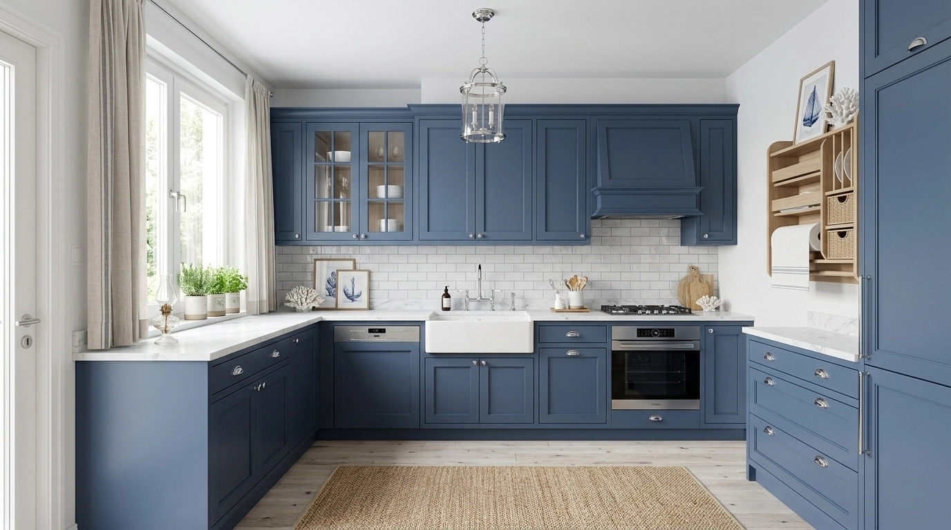 Interior design in Coastal / Hamptons style — Kitchen by GenRoom AI