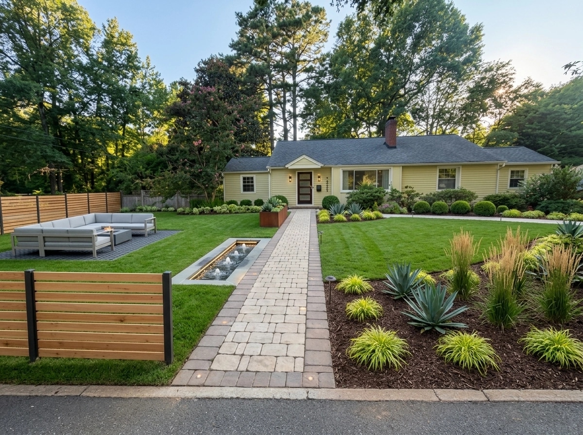 Landscape design in Contemporary Yard style — Yard by GenRoom AI