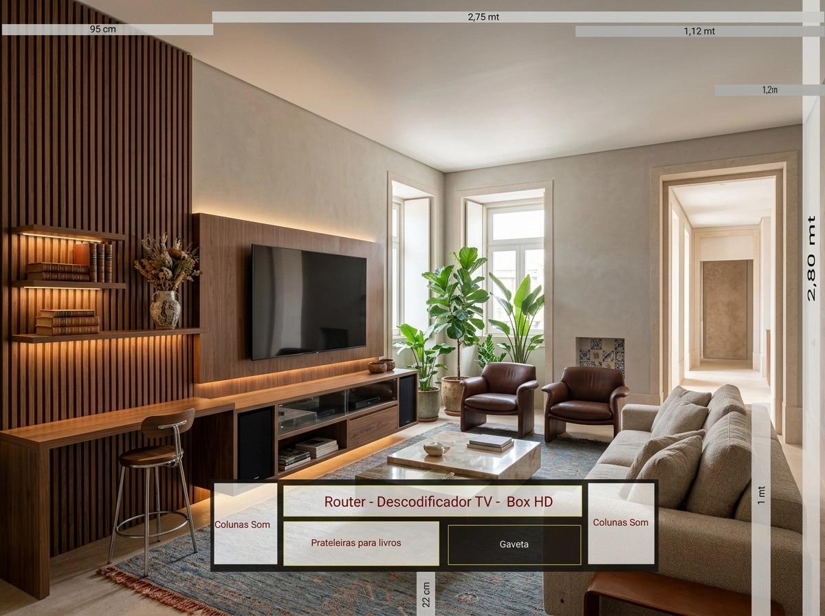 Portuguese Modern Living Room design — interior photo by GenRoom AI