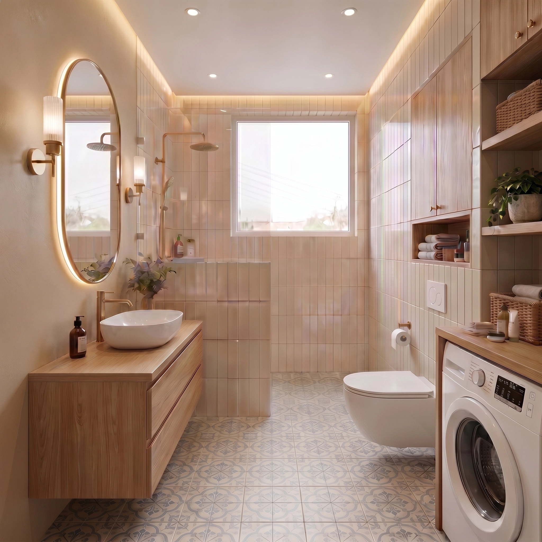 Interior design in Modern Farmhouse style — Bathroom by GenRoom AI