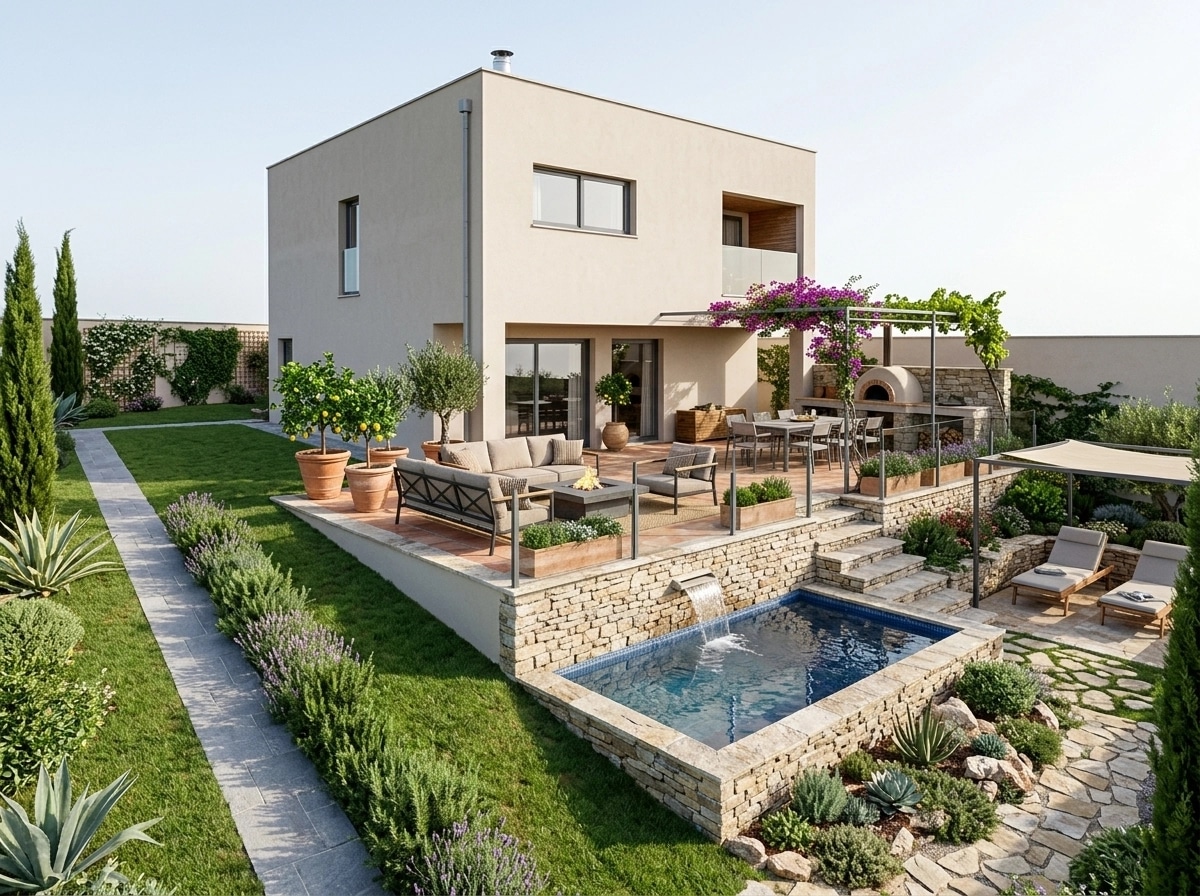 Mediterranean Yard Yard design — yard photo by GenRoom AI