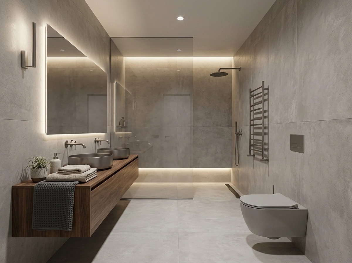 Interior design in Contemporary style — Bathroom by GenRoom AI