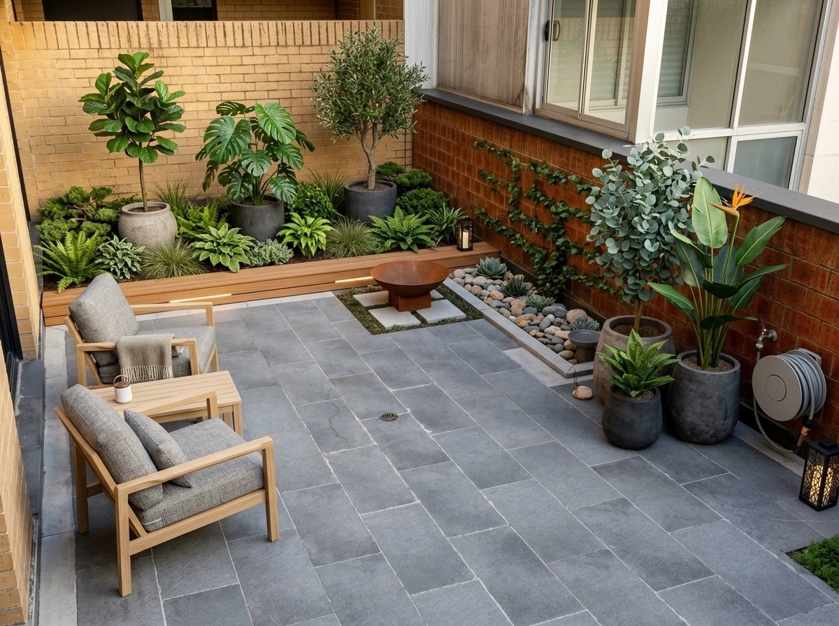Landscape design in Scandinavian Garden style — Yard by GenRoom AI