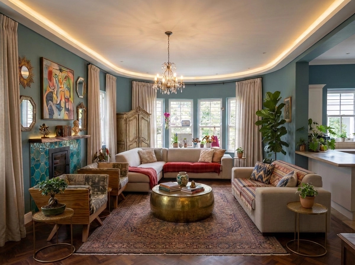Interior design in Eclectic style — Living Room by GenRoom AI