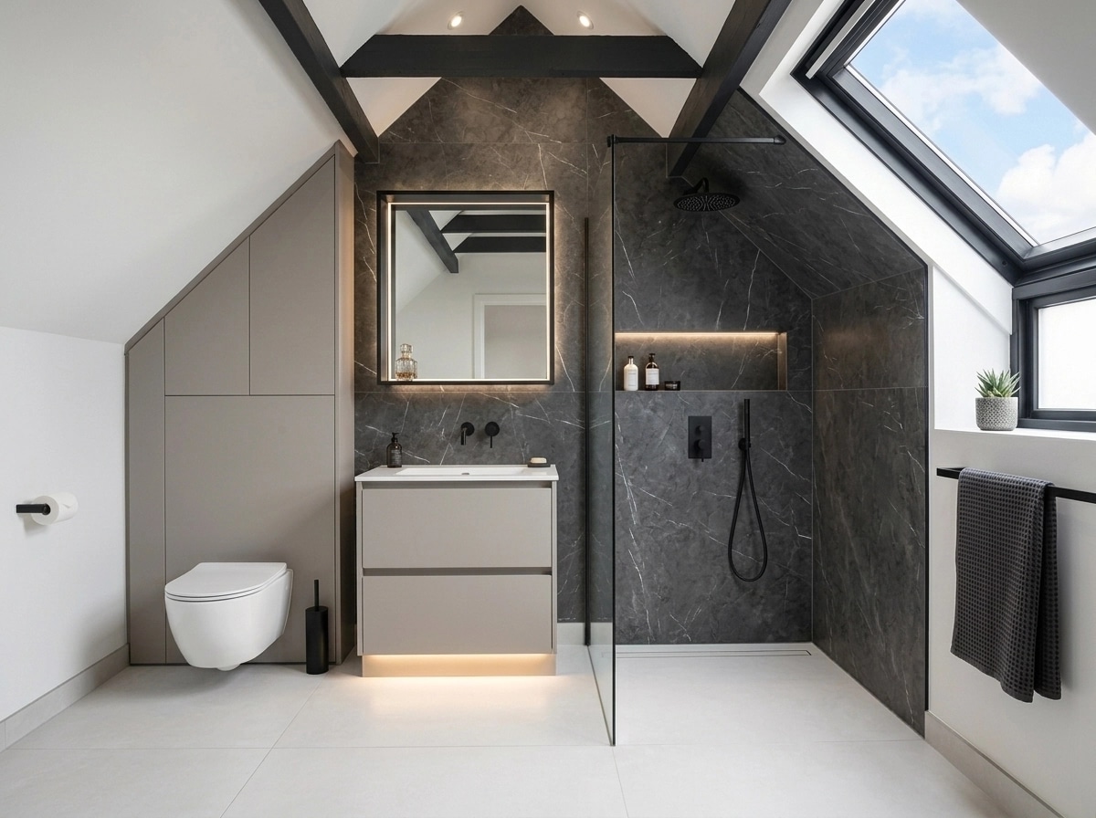 Minimalism Bathroom design — interior photo by GenRoom AI
