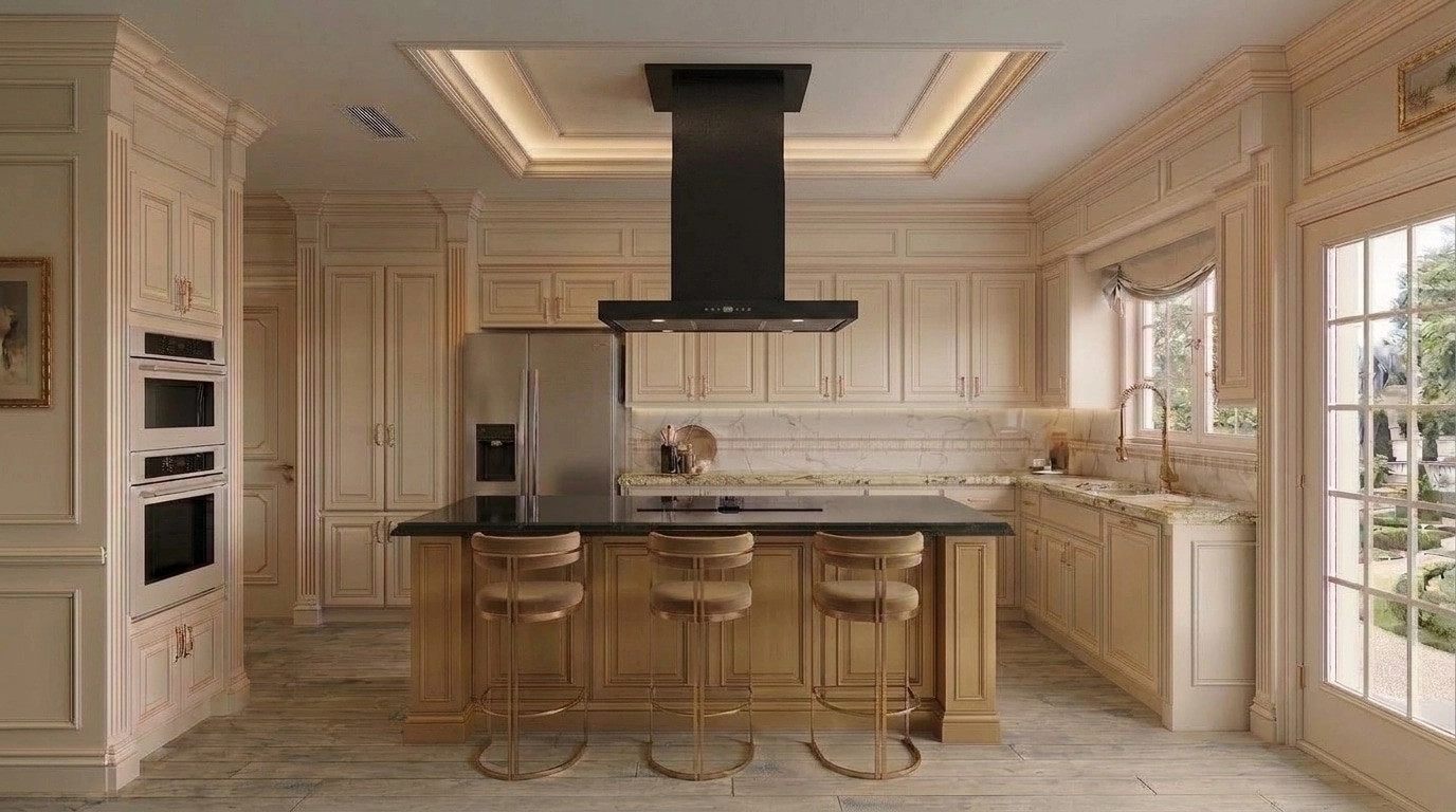 Neoclassic Kitchen design — interior photo by GenRoom AI
