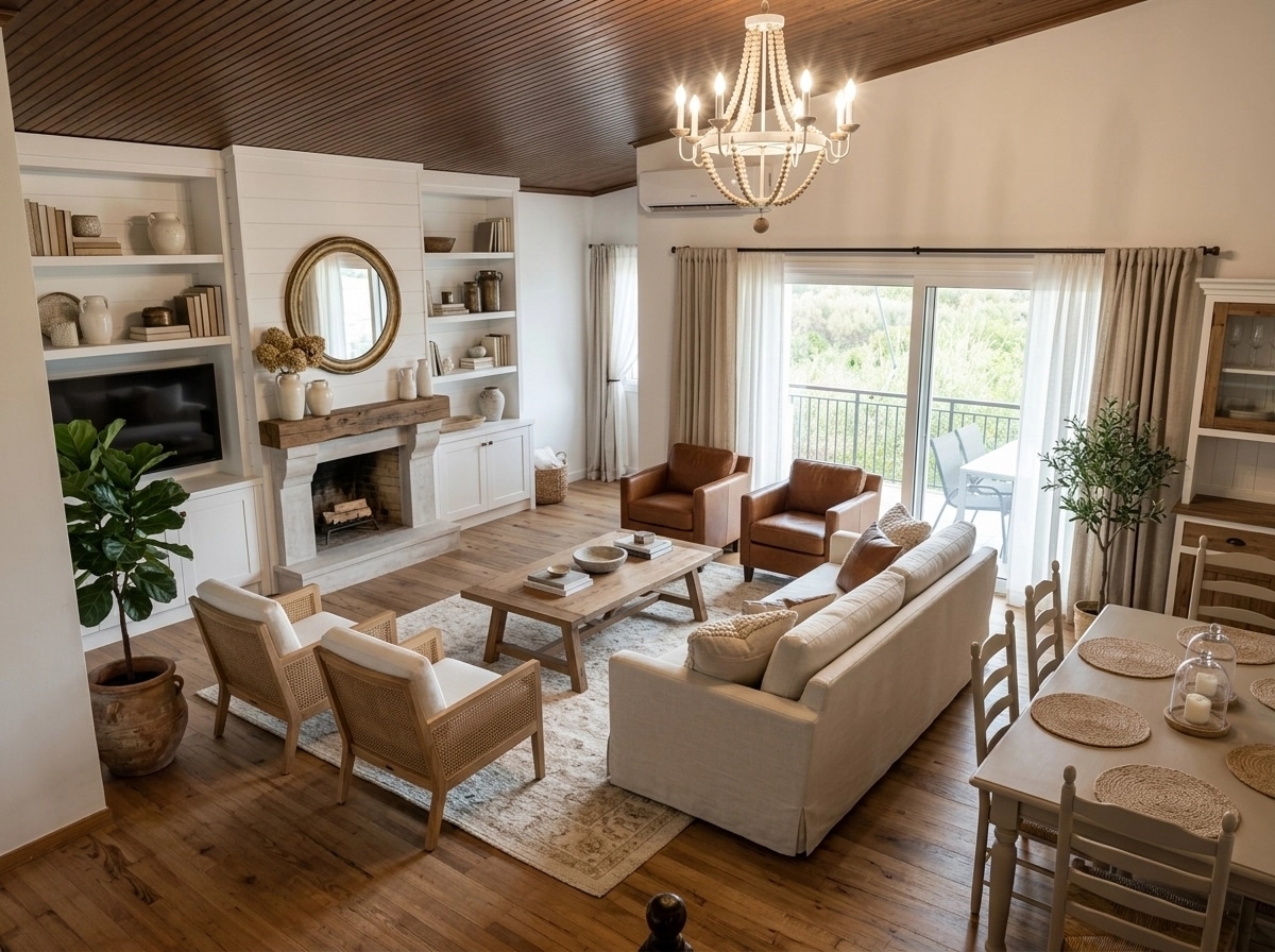 Modern Farmhouse Living Room design — interior photo by GenRoom AI