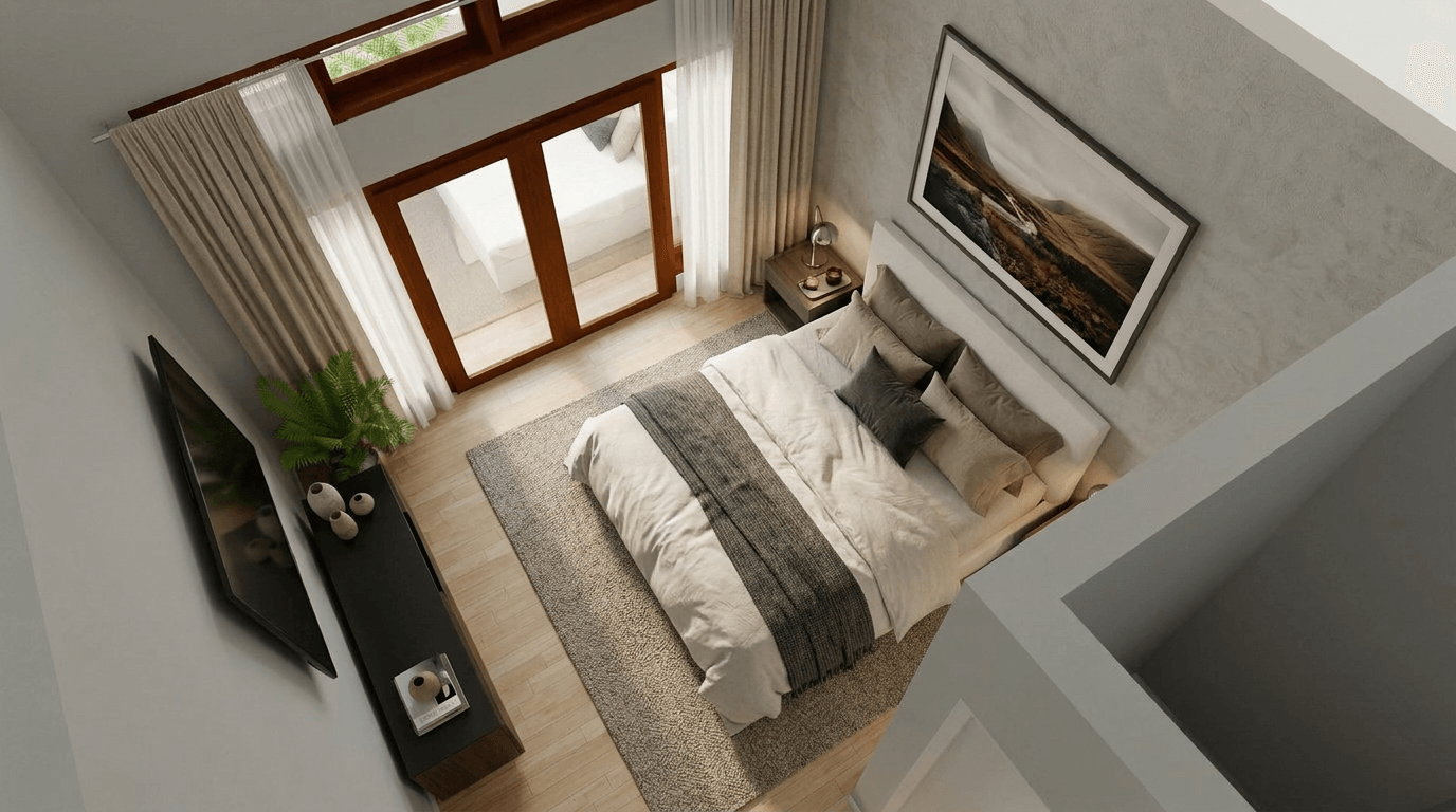 ออกแบบภายในในสไตล์ Contemporary — ห้องนอน โดย GenRoom AI