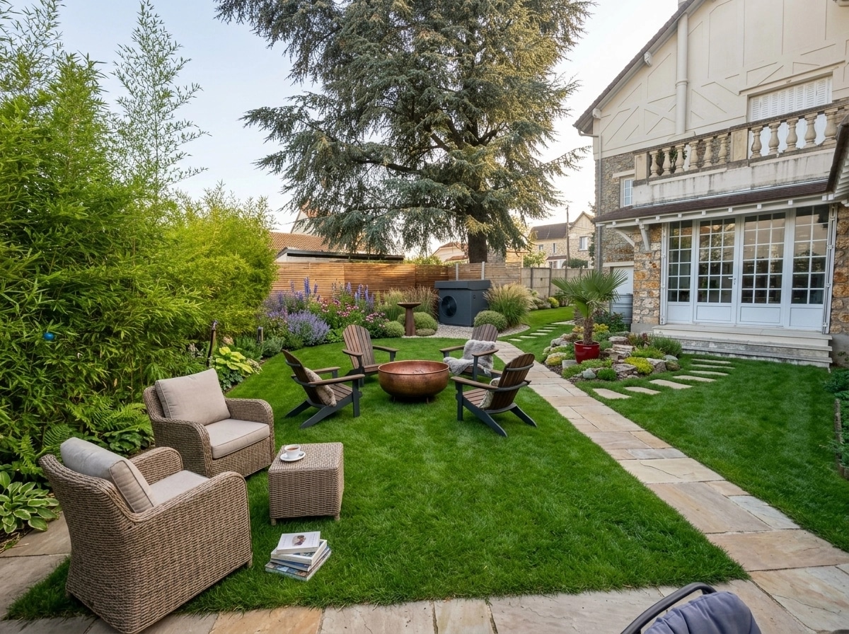 Landscape design in Eco Natural Garden style — Yard by GenRoom AI