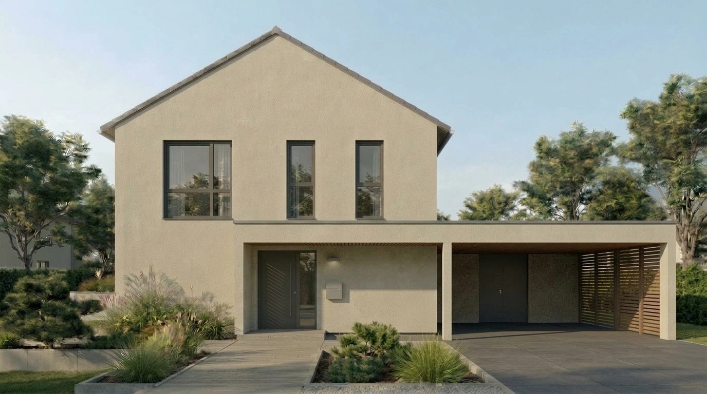 Facade design in German Modernist Facade style — Facade by GenRoom AI