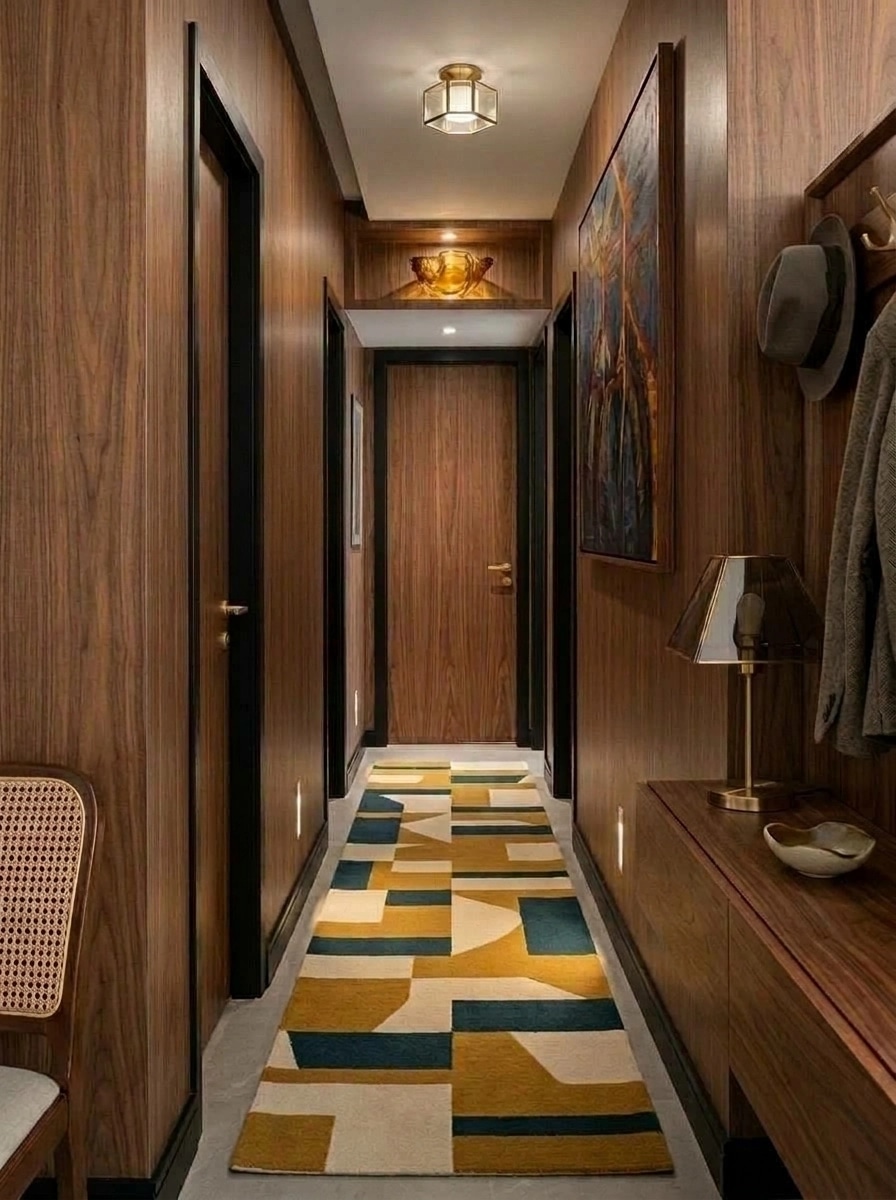 Mid-Century Modern Hallway design — interior photo by GenRoom AI