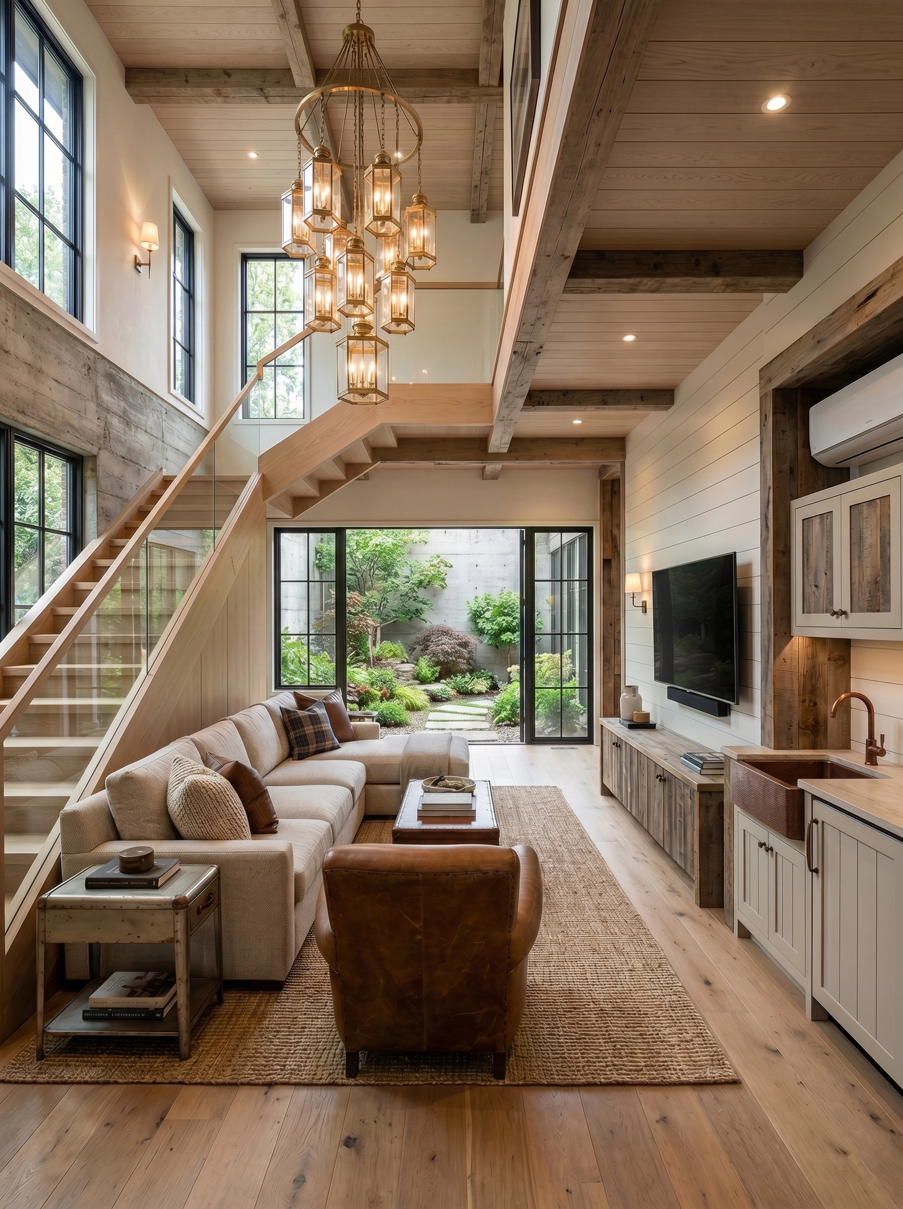 Modern Farmhouse Living Room design — interior photo by GenRoom AI