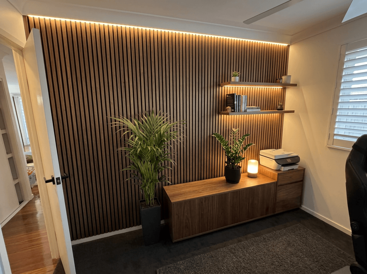 Design d'intérieur en style Blacktec — Bureau par GenRoom AI